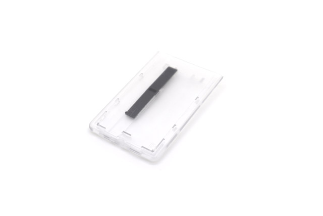 Card holder, Vertical for one card, Covered with a ejector - Transparent -  Nexus IN Groupe
