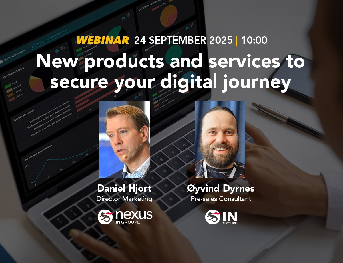 Webinar New products and services to secure your digital journey