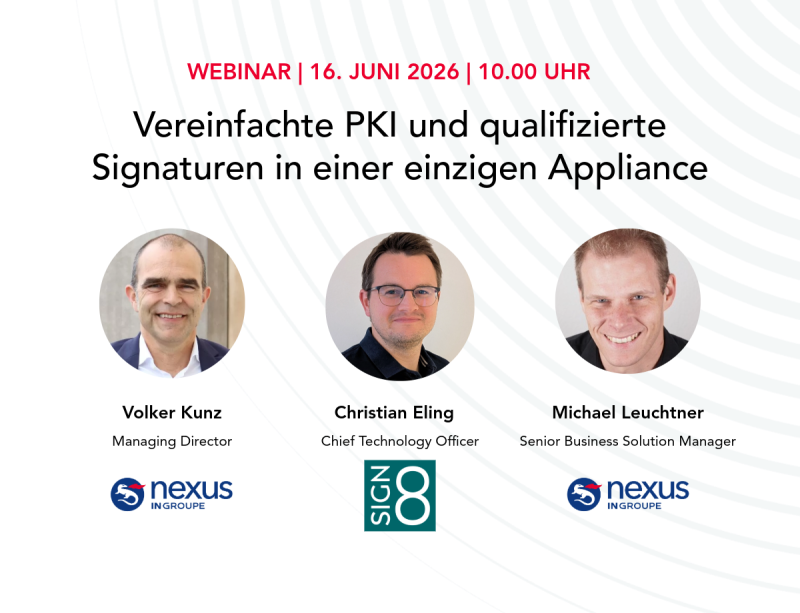Vereinfachte PKI und qualifizierte Signaturen in einer einzigen Appliance